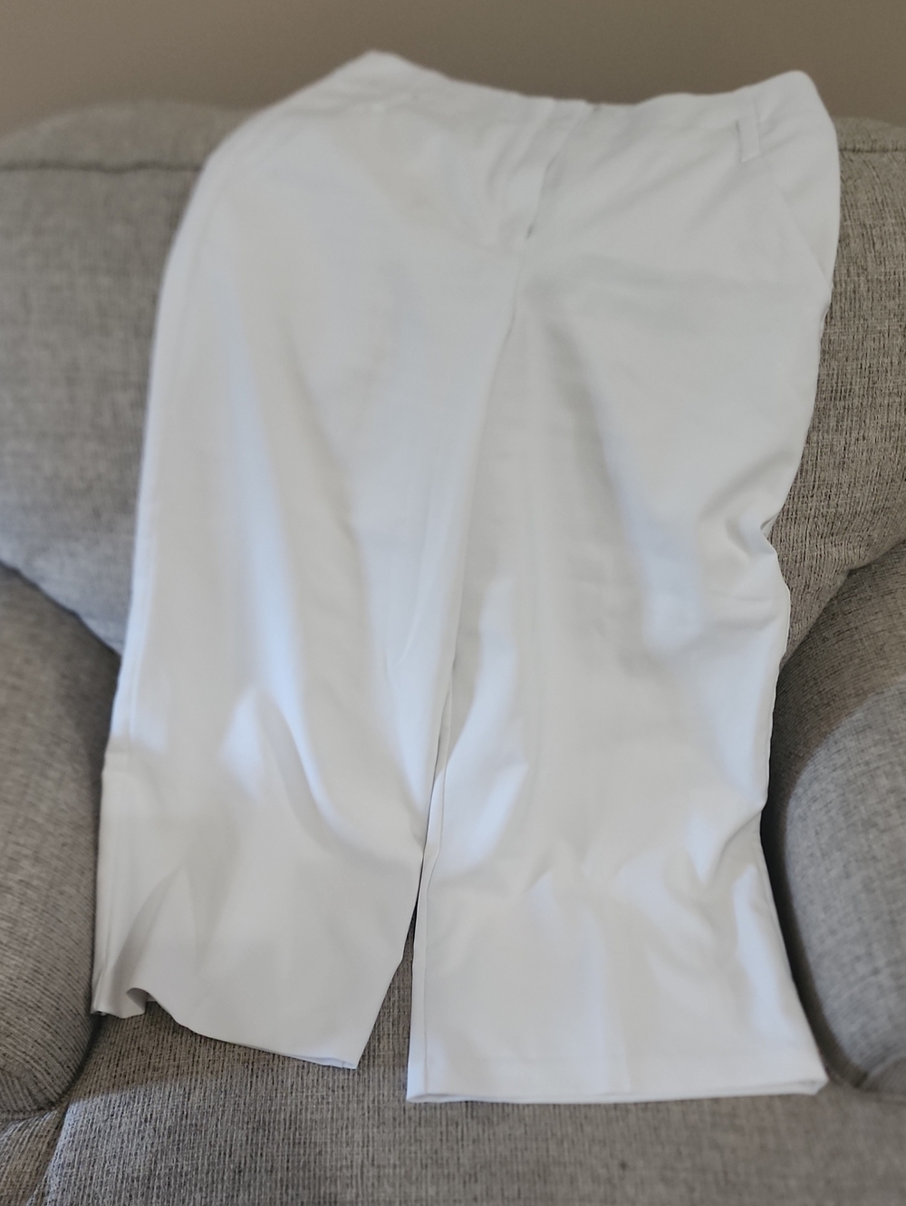 Crisp White Wide-Leg Trousers